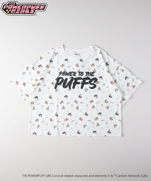 【パワーパフガールズ】総柄プリントTシャツ