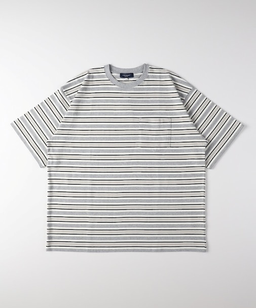 マルチボーダークルーネックTシャツ