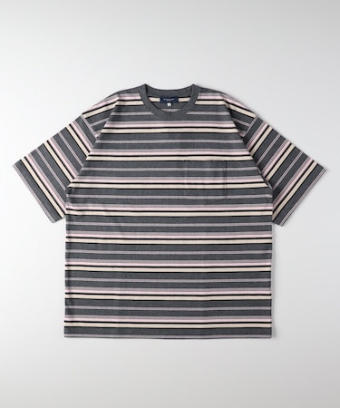 マルチボーダークルーネックTシャツ