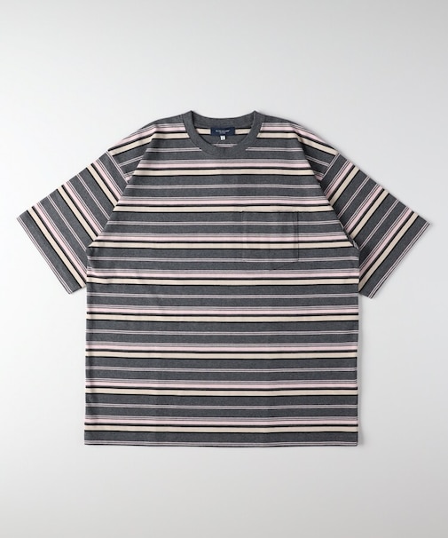 マルチボーダークルーネックTシャツ