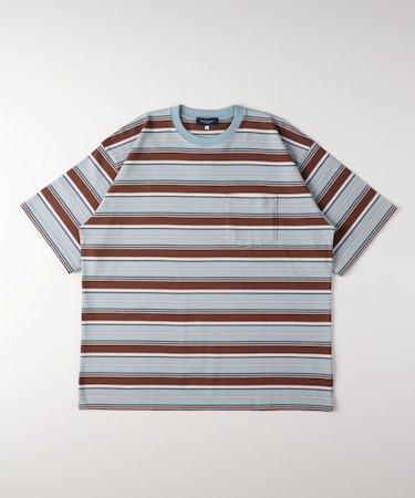 マルチボーダークルーネックTシャツ