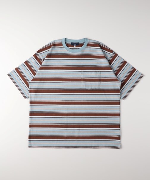 マルチボーダークルーネックTシャツ