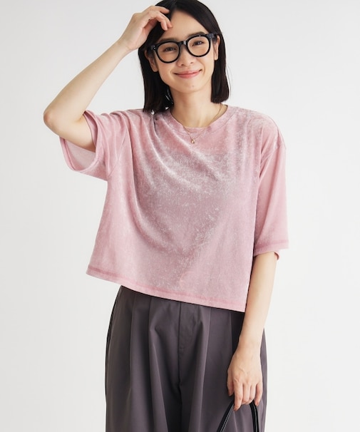 ベロア半袖Tシャツ