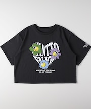 フラワー刺繍Tシャツ