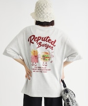 ハンバーガーバックプリントTシャツ