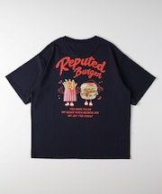 ハンバーガーバックプリントTシャツ