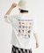 《体型カバー》ネコバッグプリントTシャツ