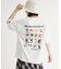 《体型カバー》ネコバッグプリントTシャツ