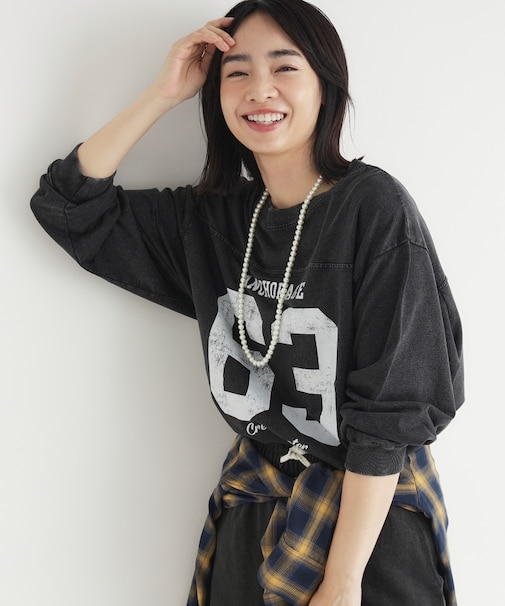 《店舗人気アイテム/体型カバー》ナンバリングTシャツ