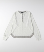 《1枚でサマになる》ワッフルフェイクレイヤードロンT