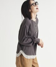 《1枚でサマになる》ワッフルフェイクレイヤードロンT