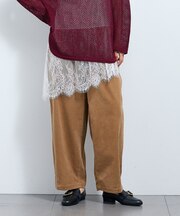 《ウエストゴム》コーデュロイコクーンパンツ