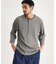 ワッフル7分袖ヘンリーネックTシャツ
