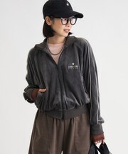 CONVERSE ベロアパイピングトラックジャケット