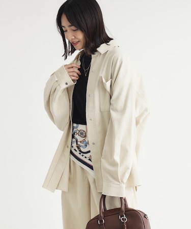 《セットアップ可》コーデュロイビッグシャツ