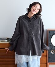 コーデュロイビッグシャツ
