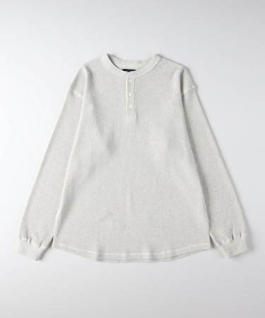 ワッフルヘンリーネックロンT