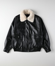 3WAYフェイクレザーブルゾン