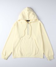 ハーフジップパーカー