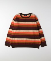 マルチボーダークルーニット