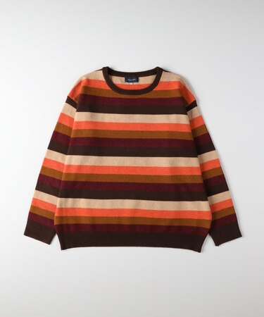 マルチボーダークルーニット