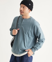 《ドロスト付き》ロストコットンOEヘンリーネックロンT