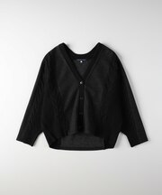 カットフラノドッキングカーディガン