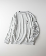 オバケ袖刺繍クルーネックロンT