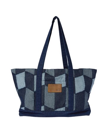 PATCHWORK DENIM TOTE