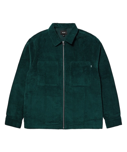 TWO TONE CORDUROY ZIP SHACKET