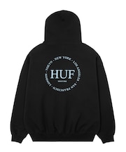 FINE PRINT FLEECE HOODIE