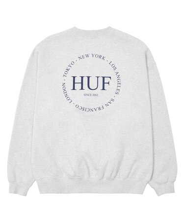 FINE PRINT FLEECE CREW