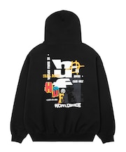 CUT AND PASTE FLEECE HOODIE