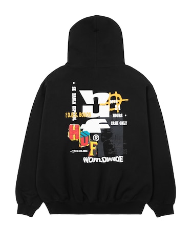 CUT AND PASTE FLEECE HOODIE