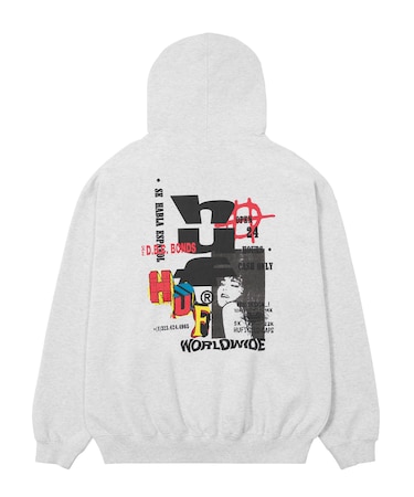 CUT AND PASTE FLEECE HOODIE