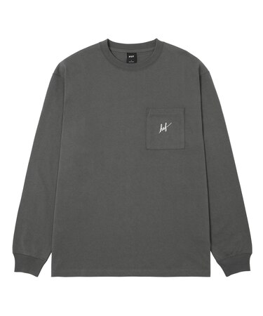 SCRIPT POCKET WASHED L/S TEE