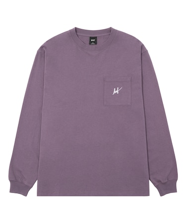 SCRIPT POCKET WASHED L/S TEE