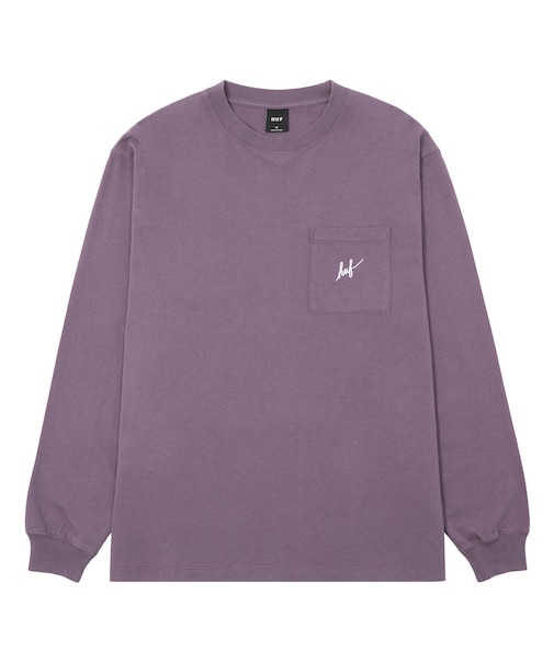 SCRIPT POCKET WASHED L/S TEE