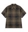 TIE DYE PLAID ZIP SHIRT