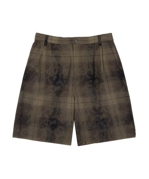 TIE DYE PLAID SHORT