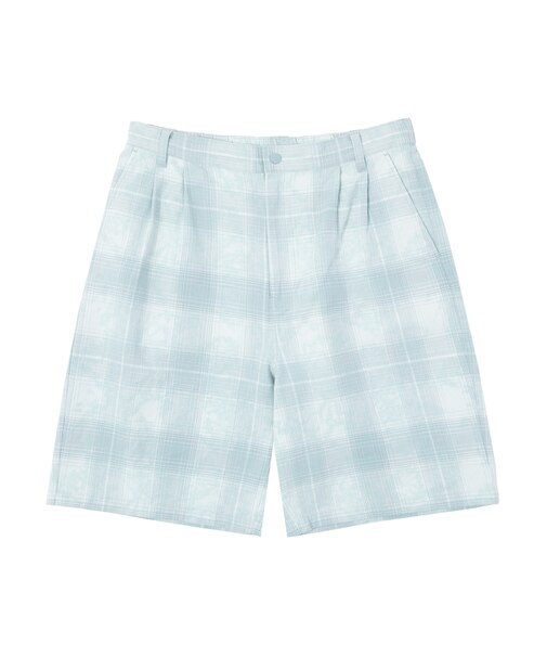 TIE DYE PLAID SHORT
