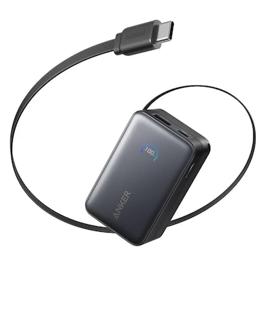 Anker Nano Power Bank (10000mAh, 45W, 巻取り式 USB-Cケーブル)
