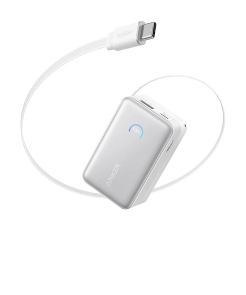 Anker Nano Power Bank (10000mAh, 45W, 巻取り式 USB-Cケーブル)