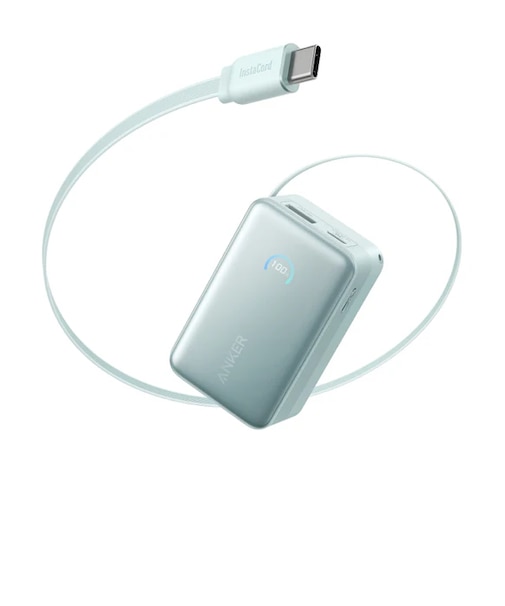 Anker Nano Power Bank (10000mAh, 45W, 巻取り式 USB-Cケーブル)