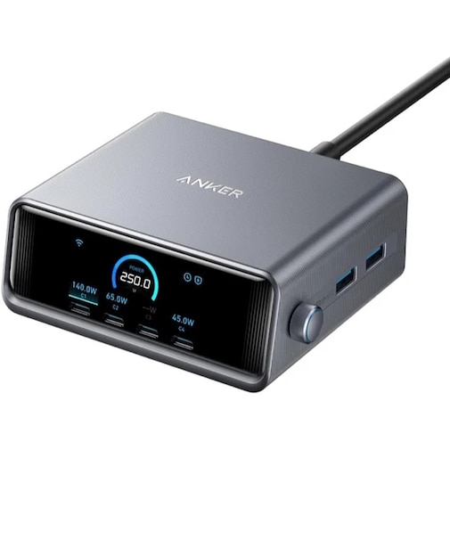 Anker Prime Charger (250W, 6 Ports, GaN)