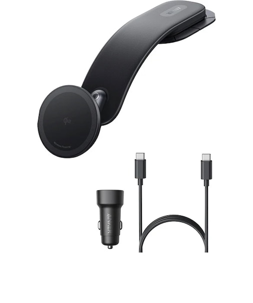 Anker Nano Wireless Charger (MagGo, 着脱式パッド) with Car Charger