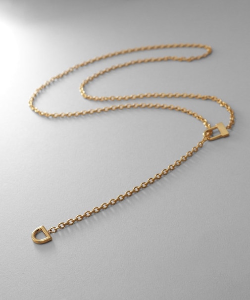 シルバー ロックモチーフ ラリエットネックレス GP