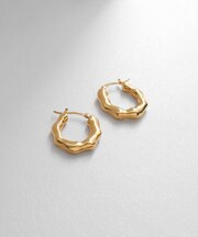 シルバー ニュアンスピアス オーバルフープ GP