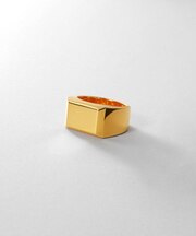 シルバー バケットカット シグネットリング（16号、18号） GP