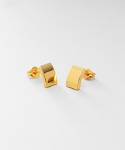 シルバー シールドシェイプ スタッドピアス GP